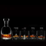 THE PEAKS Viskio rinkinys (taurės + dekanteris)